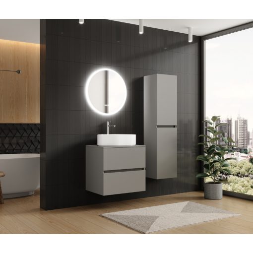 HD Zyra Fume Grey 60/80/100/120 fali mosdószekrény füst szürke mosdópulttal