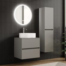 HD Zyra Fume Grey 60/80/100/120 fali mosdószekrény füst szürke mosdópulttal