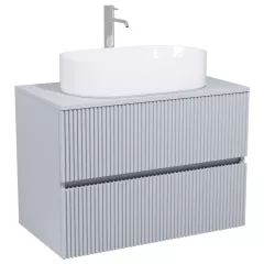   HD Turin Fume Grey 60/80 fali mosdószekrény füst szürke mosdópulttal