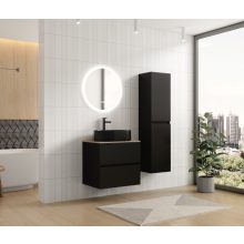 HD Zyra Black 60 fali mosdószekrény tölgyfa színű mosdópulttal