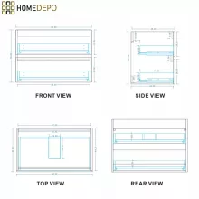 HD Rapallo Pro Black-Oak 60 fali mosdószekrény, push-to-open mechanizmussal, fekete mosdópulttal