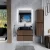   HD Turin Black-Oak 60/80 fali mosdószekrény fekete mosdópulttal