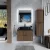   HD Rapallo Black-Oak 60/80 fali mosdószekrény matt fekete mosdópulttal és matt fekete fogantyúkkal