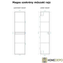 HD Ravello Matt Hazel 80 komplett fürdőszoba bútor szett fali mosdószekrénnyel, szálcsiszolt arany fogantyúkkal, matt fekete slim mosdóval, tükörrel és magasszekrénnyel