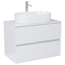 HD Zyra Lacquer White 80 fali mosdószekrény fényes fehér mosdópulttal