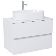 HD Zyra Silk Matt White 80 fali mosdószekrény selymes matt fehér mosdópulttal