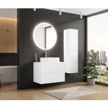 HD Zyra Silk Matt White 80 fali mosdószekrény selymes matt fehér mosdópulttal