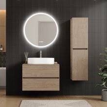 HD Zyra Oak 80 fali mosdószekrény tölgyfa színű mosdópulttal