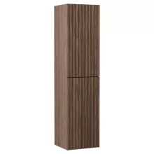 HD Ravello Pro Oak 80 komplett fürdőszoba bútor szett fali push-to-open mosdószekrénnyel, fényes fehér slim mosdóval, tükörrel és magasszekrénnyel