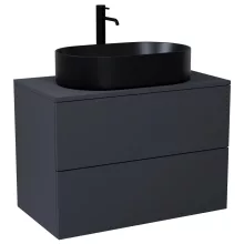 HD Zyra Pro Antracit 80 fali mosdószekrény, push-to-open mechanizmussal, antracit mosdópulttal