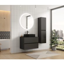 HD Zyra Antracit 80 fali mosdószekrény antracit mosdópulttal
