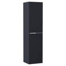 HD Cremona Matt Antracit 80 komplett fürdőszoba bútor szett fali mosdószekrénnyel, fényes króm fogantyúkkal, fényes fehér slim mosdóval, tükörrel és magasszekrénnyel