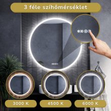 HD Zyra+ Fume Grey 100 komplett fürdőszoba bútor fali mosdószekrénnyel, oak mosdópulttal, kiegészítő oak fali modullal és tükörrel