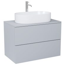 HD Zyra Pro Fume Grey 80 fali mosdószekrény, push-to-open mechanizmussal, füst szürke mosdópulttal