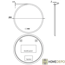 HD Aria Pro Black-Oak 80 komplett fürdőszoba bútor fali push-to-open mosdószekrénnyel, matt fekete slim mosdóval és tükörrel