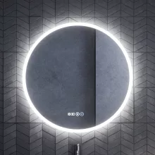 HD Aria Pro Black 80 komplett fürdőszoba bútor szett fali push-to-open mosdószekrénnyel, fényes fehér slim mosdóval, tükörrel és magasszekrénnyel