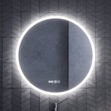 HD Aria Black 80 komplett fürdőszoba bútor szett fali mosdószekrénnyel, fényes fehér slim mosdóval, tükörrel és magasszekrénnyel