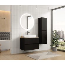 HD Zyra Black 80 fali mosdószekrény tölgyfa színű mosdópulttal