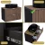   HD Rapallo Black-Oak 80 komplett fürdőszoba bútor szett fali mosdószekrénnyel, matt fehér fogantyúval, tölgyfa színű mosdópulttal, tükörrel és magasszekrénnyel