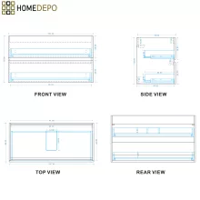 HD Aria Pro Silk Matt White 100 fali mosdószekrény, push-to-open mechanizmussal