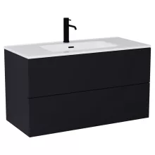 HD Aria Pro Black 100 fali mosdószekrény, push-to-open mechanizmussal