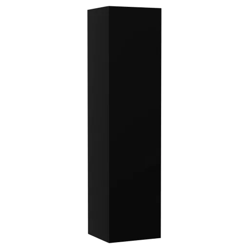 HD Aria Pro Black 100 komplett fürdőszoba bútor szett fali push-to-open mosdószekrénnyel, tükörrel és magasszekrénnyel
