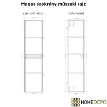 HD Aria Pro Black 100 komplett fürdőszoba bútor szett fali push-to-open mosdószekrénnyel, tükörrel és magasszekrénnyel