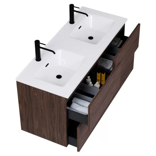 HD Aria Pro Matt Hazel 120 fali mosdószekrény, push-to-open mechanizmussal