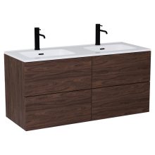 HD Aria Pro Matt Hazel 120 komplett fürdőszoba bútor fali push-to-open mosdószekrénnyel és tükörrel