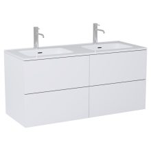 HD Aria Pro Silk Matt White 120 komplett fürdőszoba bútor szett fali push-to-open mosdószekrénnyel, tükörrel és magasszekrénnyel