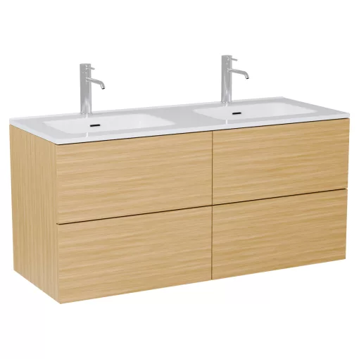 HD Aria Pro Hickory 120 fali mosdószekrény, push-to-open mechanizmussal