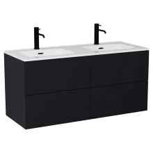 HD Aria Pro Black 120 fali mosdószekrény, push-to-open mechanizmussal
