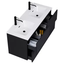 HD Aria Pro Black 120 fali mosdószekrény, push-to-open mechanizmussal