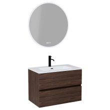 HD Aria Matt Hazel 60/80/100/120 komplett fürdőszoba bútor fali mosdószekrénnyel és tükörrel