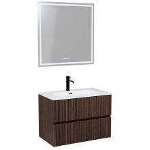 HD Torino Matt Hazel 60/80 komplett fürdőszoba bútor fali mosdószekrénnyel és tükörrel