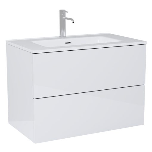 HD Aria Pro Lacquer White 60 fali mosdószekrény, push-to-open mechanizmussal