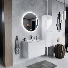 HD Aria Lacquer White 60/80/100/120 fali mosdószekrény