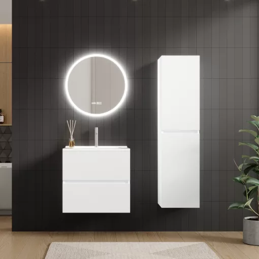 HD Aria Silk Matt White 60/80/100/120 fali mosdószekrény