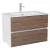   HD Aria Silk Matt White-Oak 60/80/100/120 komplett fürdőszoba bútor szett fali mosdószekrénnyel, tükörrel és magasszekrénnyel