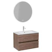 HD Aria Oak 60/80/100/120 komplett fürdőszoba bútor fali mosdószekrénnyel és tükörrel