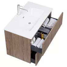 HD Ravello Pro Oak 60 fali mosdószekrény, push-to-open mechanizmussal