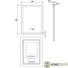 HD Ravello Pro Oak 60 komplett fürdőszoba bútor fali push-to-open mosdószekrénnyel és tükörrel