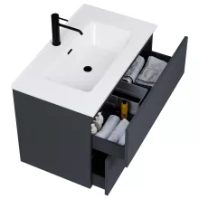 HD Aria Pro Antracit 60 fali mosdószekrény, push-to-open mechanizmussal