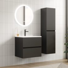 HD Aria Antracit 60/80/100/120 komplett fürdőszoba bútor fali mosdószekrénnyel és tükörrel