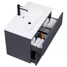 HD Ravello Pro Matt Antracit 60 fali mosdószekrény, push-to-open mechanizmussal