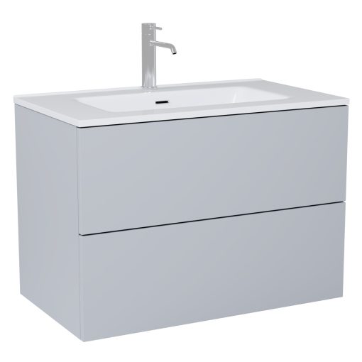 HD Aria Pro Fume Grey 60 fali mosdószekrény, push-to-open mechanizmussal