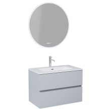 HD Aria Fume Grey 60/80/100/120 komplett fürdőszoba bútor fali mosdószekrénnyel és tükörrel