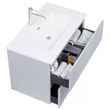 HD Ravello Pro Fume Grey 60 fali mosdószekrény, push-to-open mechanizmussal