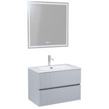 HD Torino Fume Grey 60/80 komplett fürdőszoba bútor fali mosdószekrénnyel és tükörrel