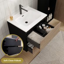 HD Aria Black-Oak 60/80/100/120 fali mosdószekrény